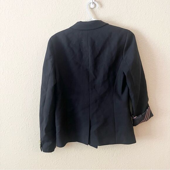 J. Crew Blazer Womens Italian Wool Dover Navy Blue #G7102 Size 4 - Picture 6 of 8